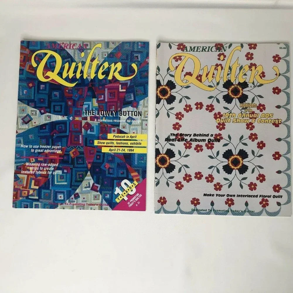 9 American Quilter Magazines Back Issues 1993‎ 1994 1995 1997 Lot Quilting